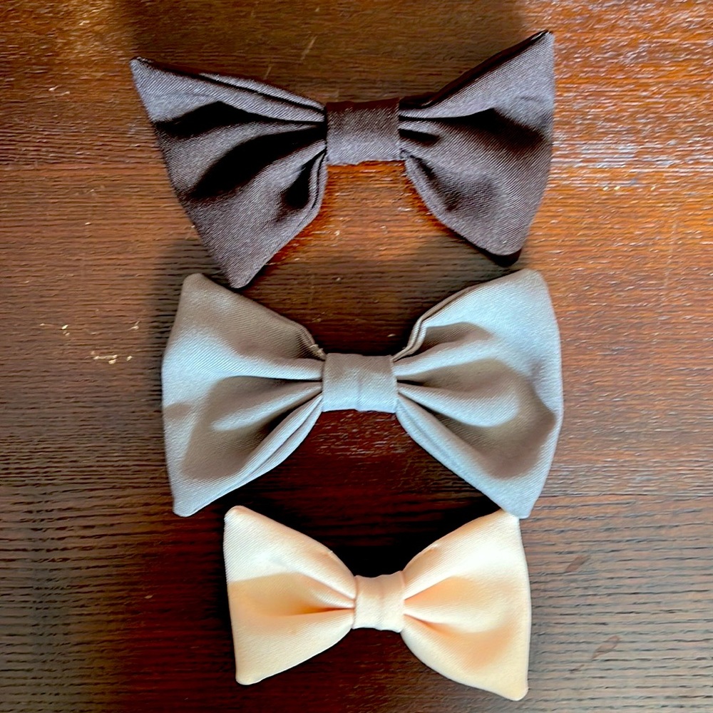 French Hair bow clip set of 3